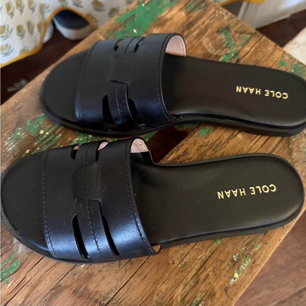 Cole Haan Women's Black Slide Sandals